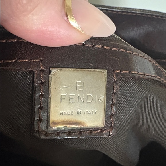Fendi vintage Brown FF Logo large Tote - Picture 5 of 7